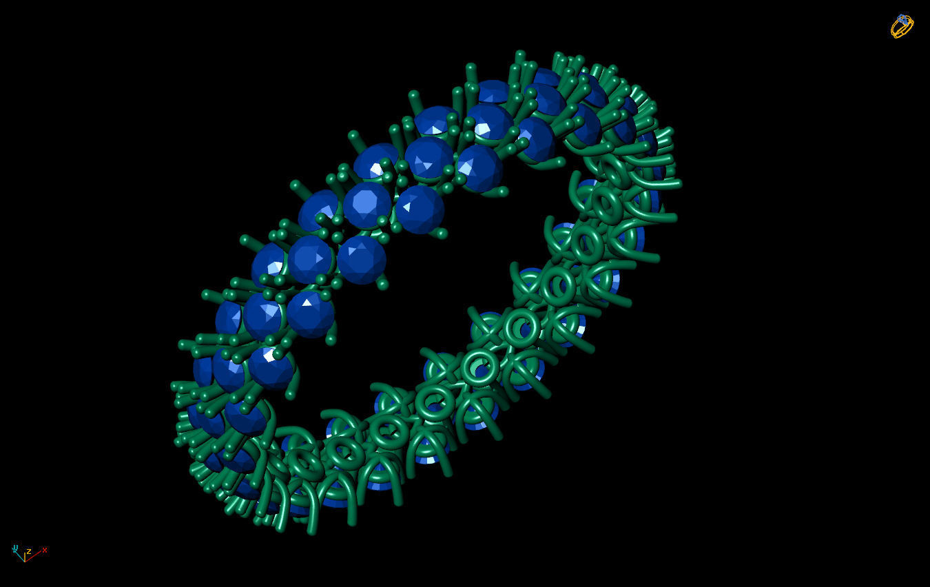 Ring made out of circles 3D print model_6