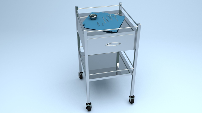 Medical Trolley with Surgical Equipment