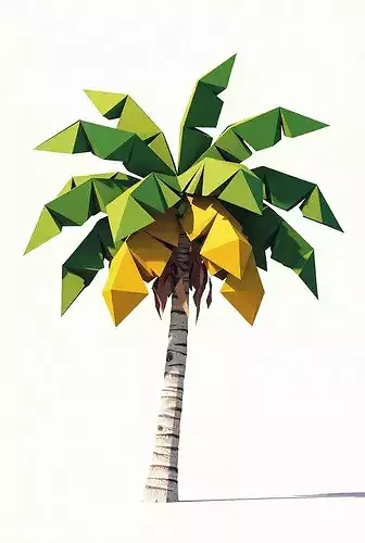 Low Poly Palm Tree 3D Model