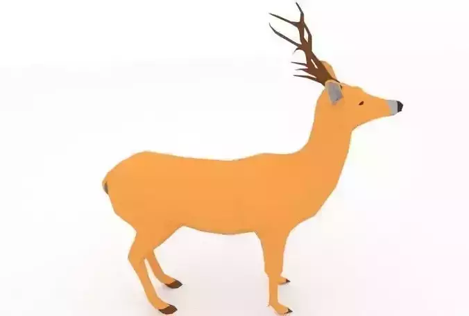 Deer Animal Low Poly Low-poly 3D model