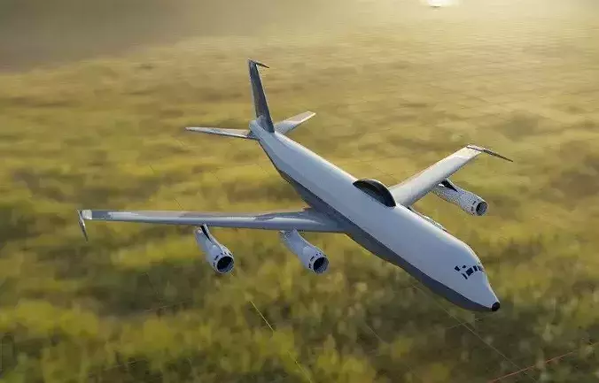 E-6 Style ELINT Spy Plane - Custom 1950s Quad Jetliner