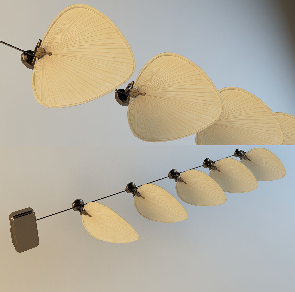 Fan the punkah 3D model_1