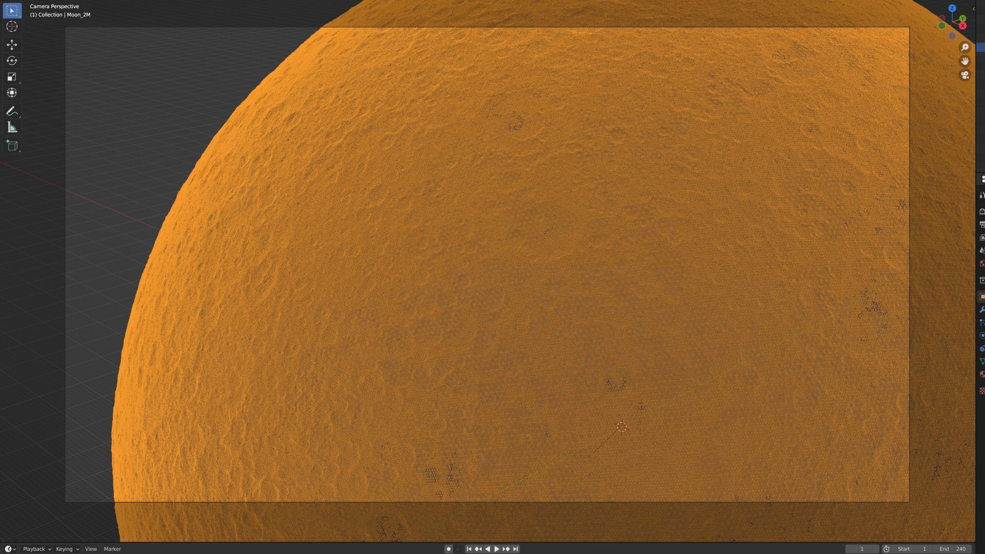 The Moon - High Poly Sculpted Model 3D model_1