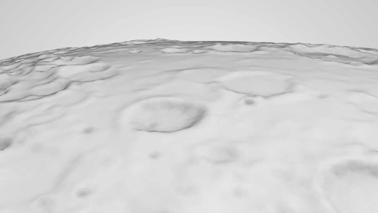 The Moon - High Poly Sculpted Model 3D model_2