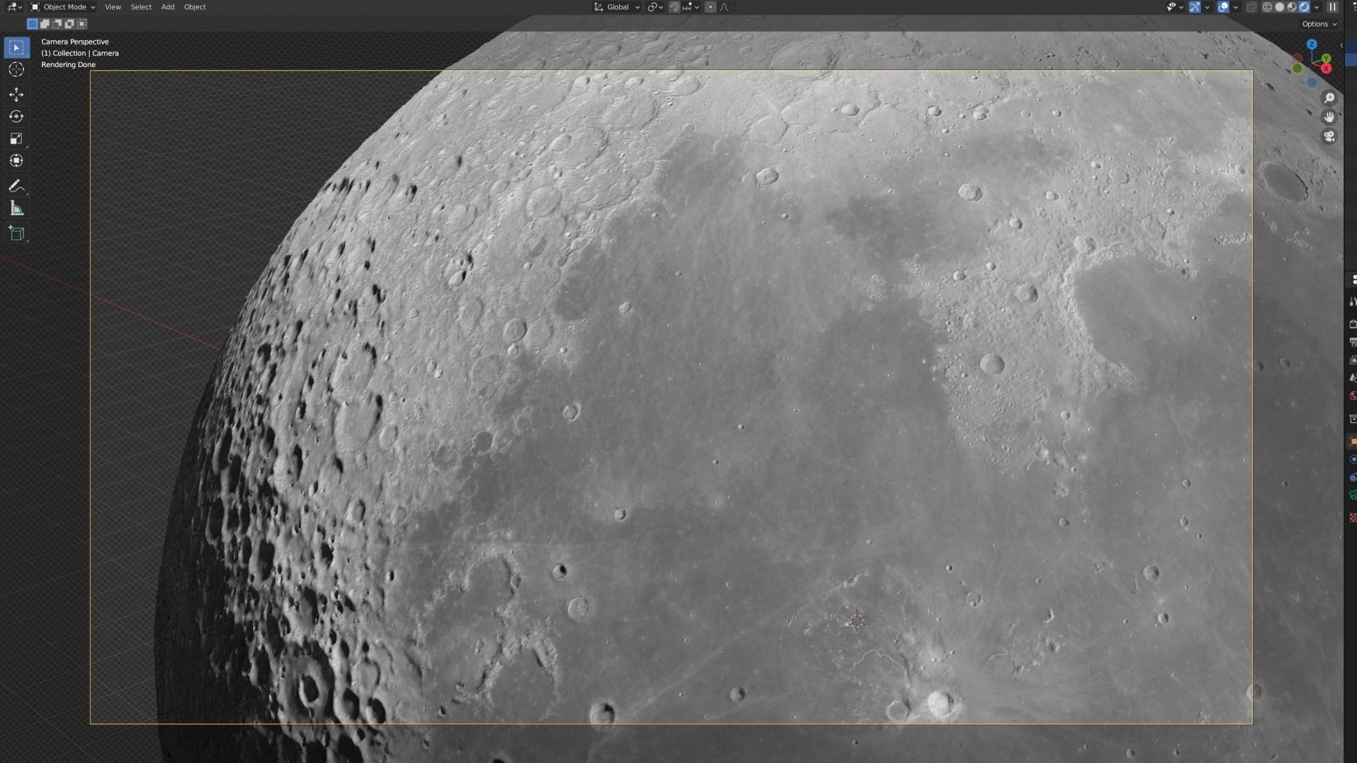 The Moon - High Poly Sculpted Model 3D model_5