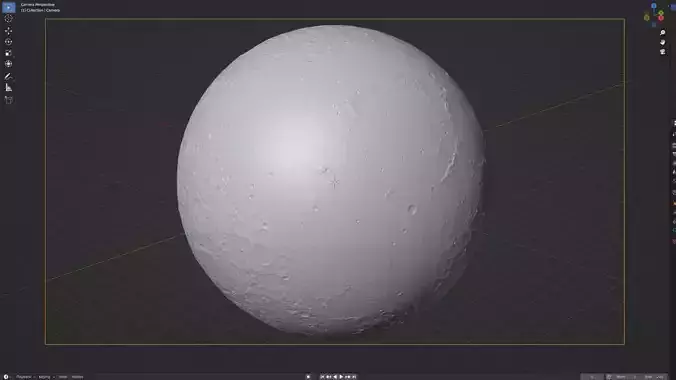 The Moon - High Poly Sculpted Model 3D model