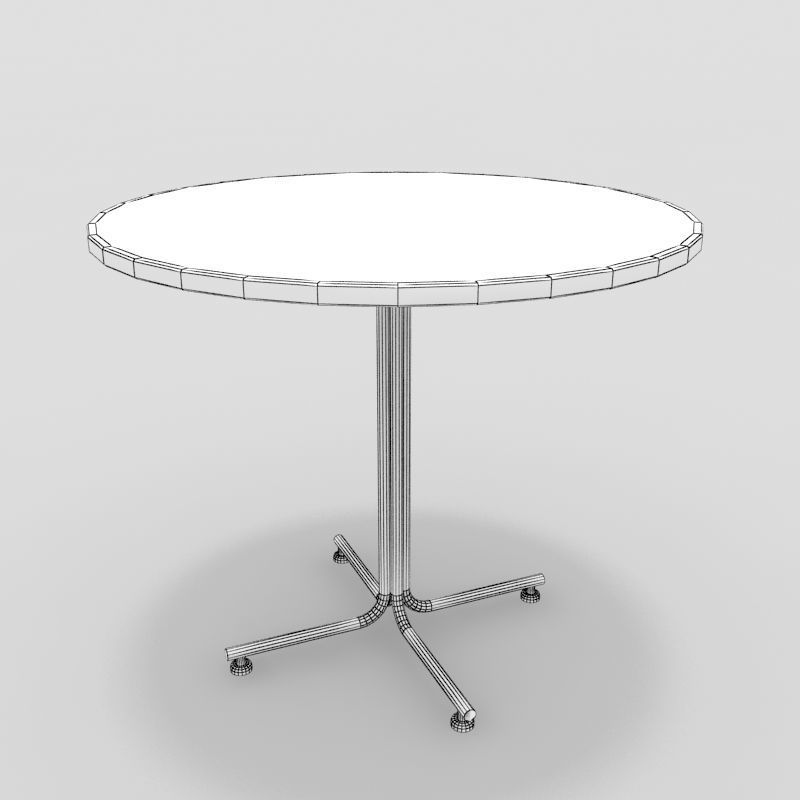 Table with Chairs 3D model_5