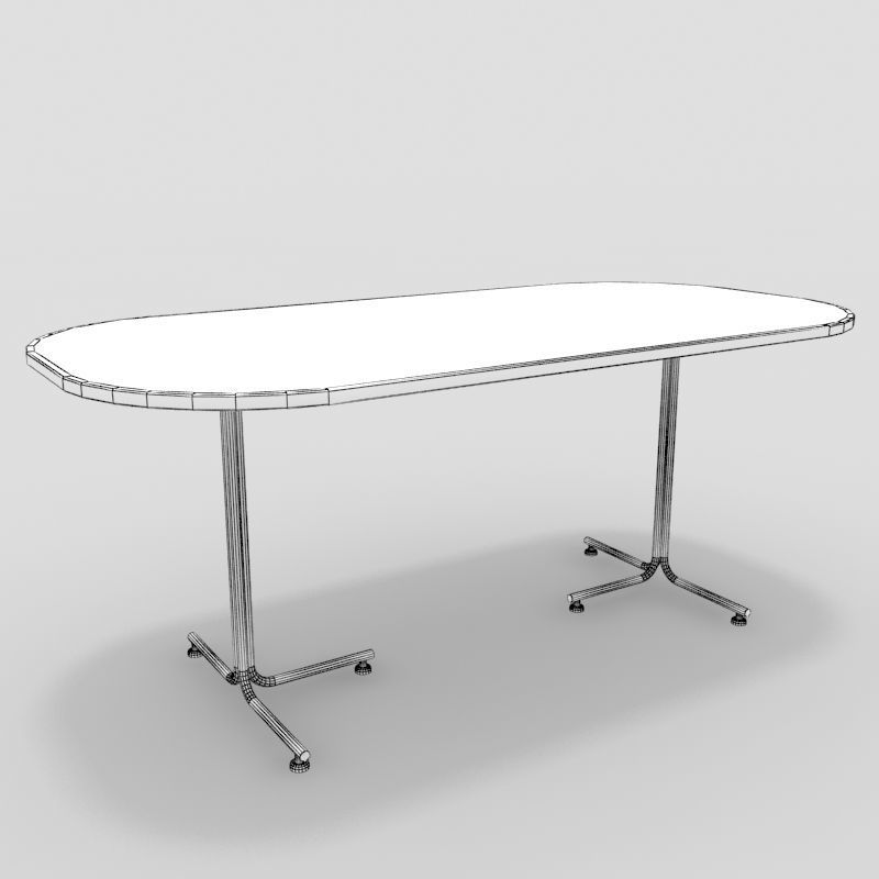 Table with Chairs 3D model_7