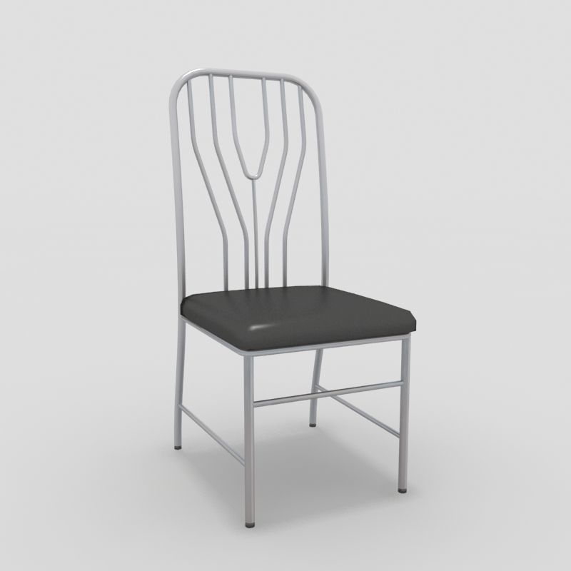 Table with Chairs 3D model_6