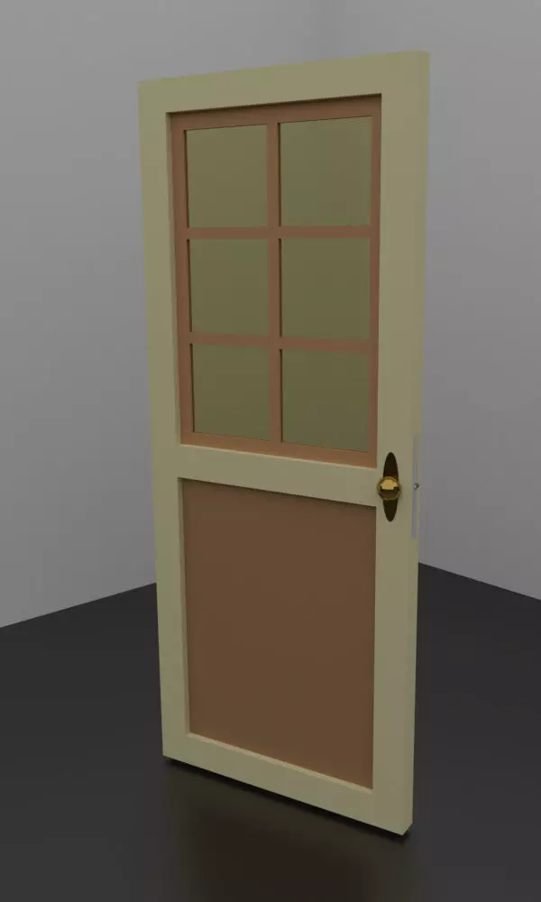 Easy door indoor kolay kapi Free low-poly 3D model_0