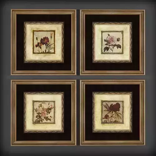 Picture Frames Low-poly 3D model