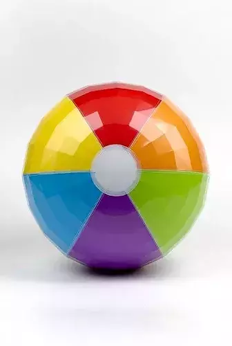 Rainbow Beach Ball 3D Model