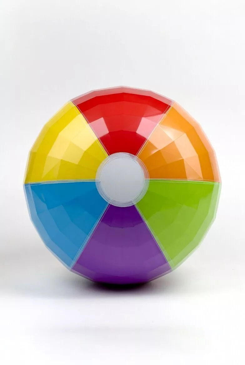 Rainbow Beach Ball 3D Model 3D print model