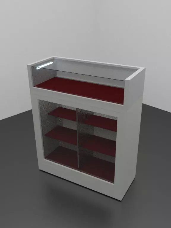 shopping stand magaza on banko camekanli banko Free low-poly 3D model