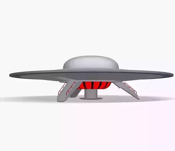 SPACE CRUISER  C57-D  from  Forbidden  Planet 1956 Sci-Fi film 3D model