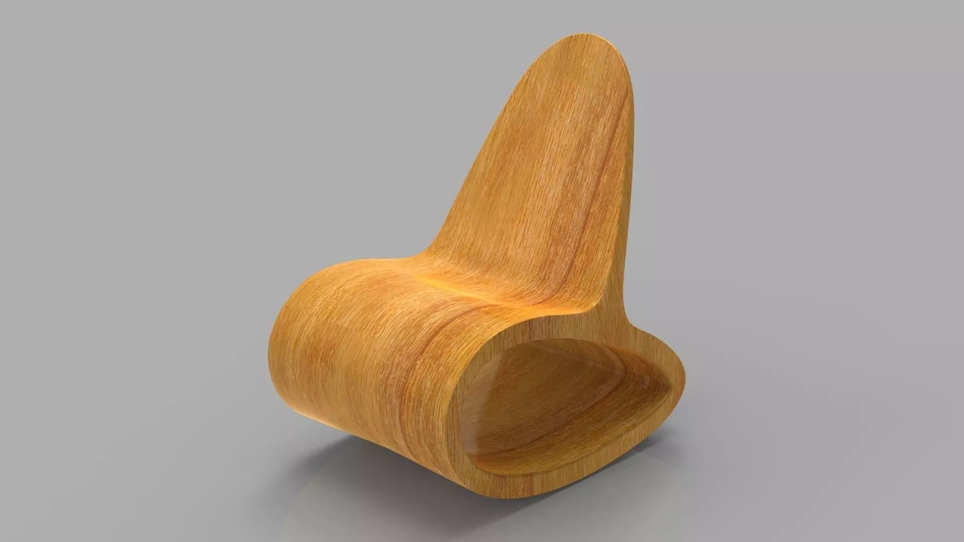 Ocean Rocker Wooden Rocking Chair Free low-poly 3D model