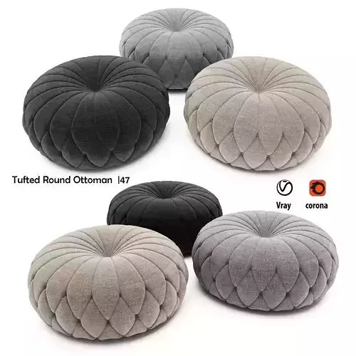 Tufted Round Ottoman