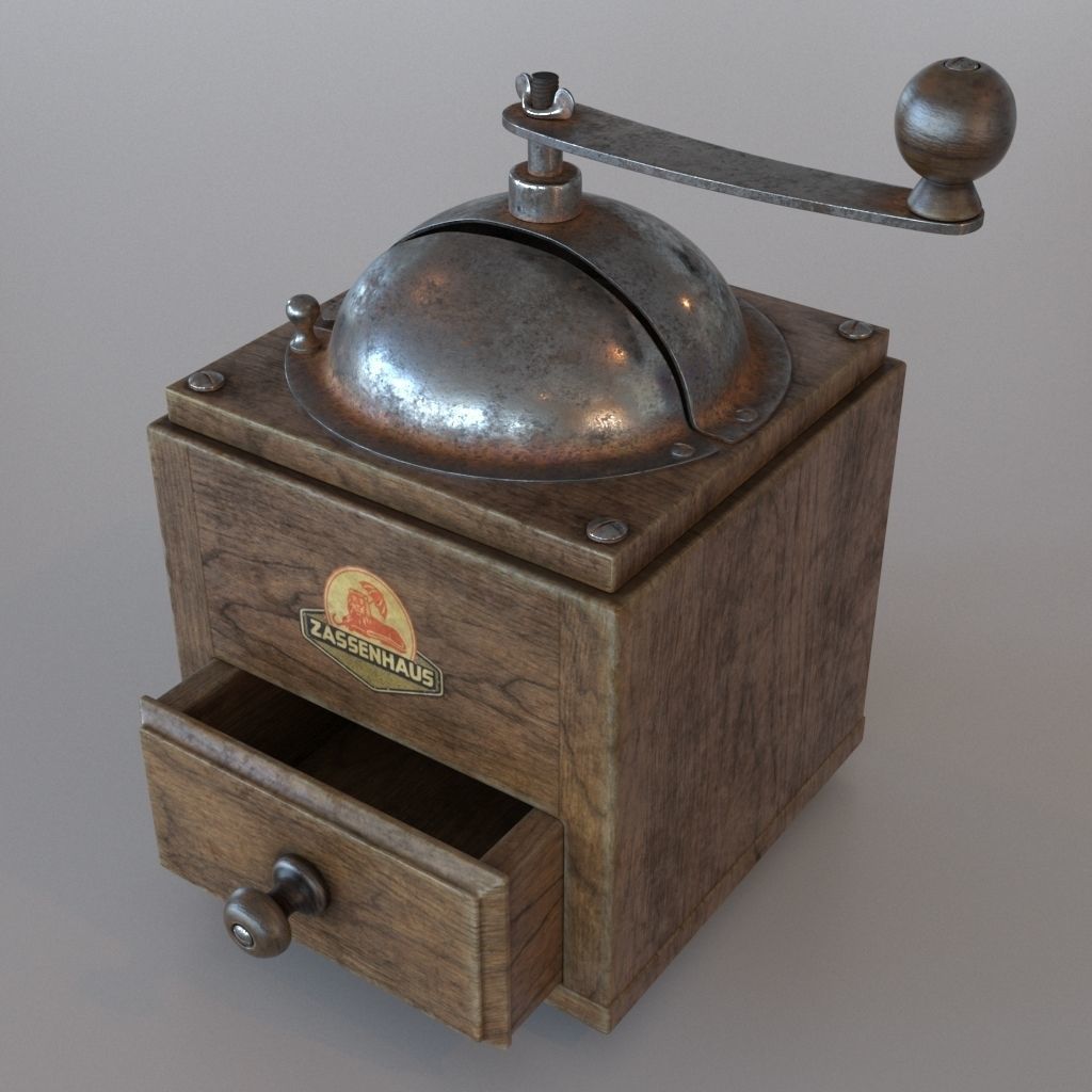 Old Cofee Grinder 3D model_1