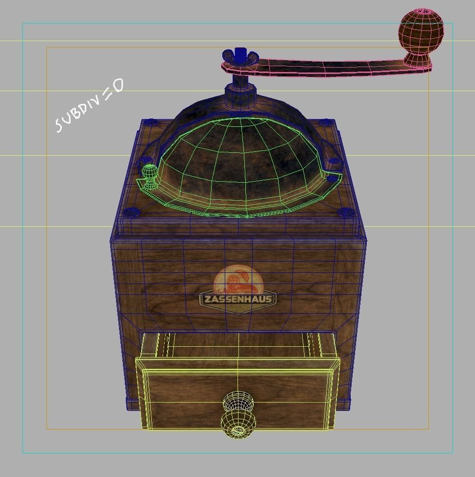 Old Cofee Grinder 3D model_4