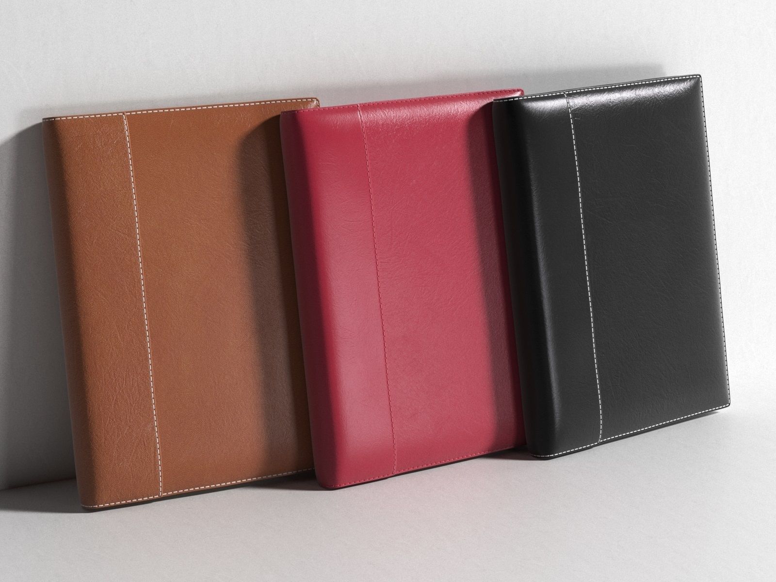 Leather Notebook Set 3D model_2