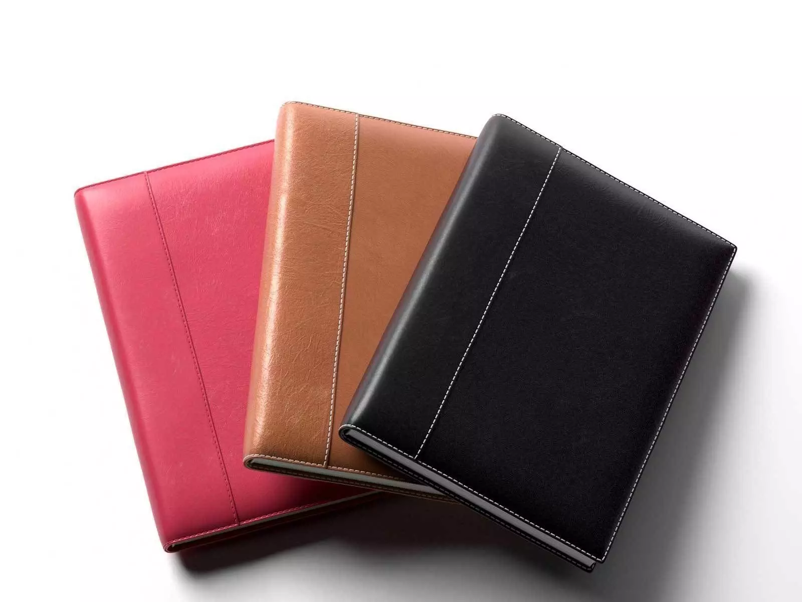 Leather Notebook Set 3D model_0