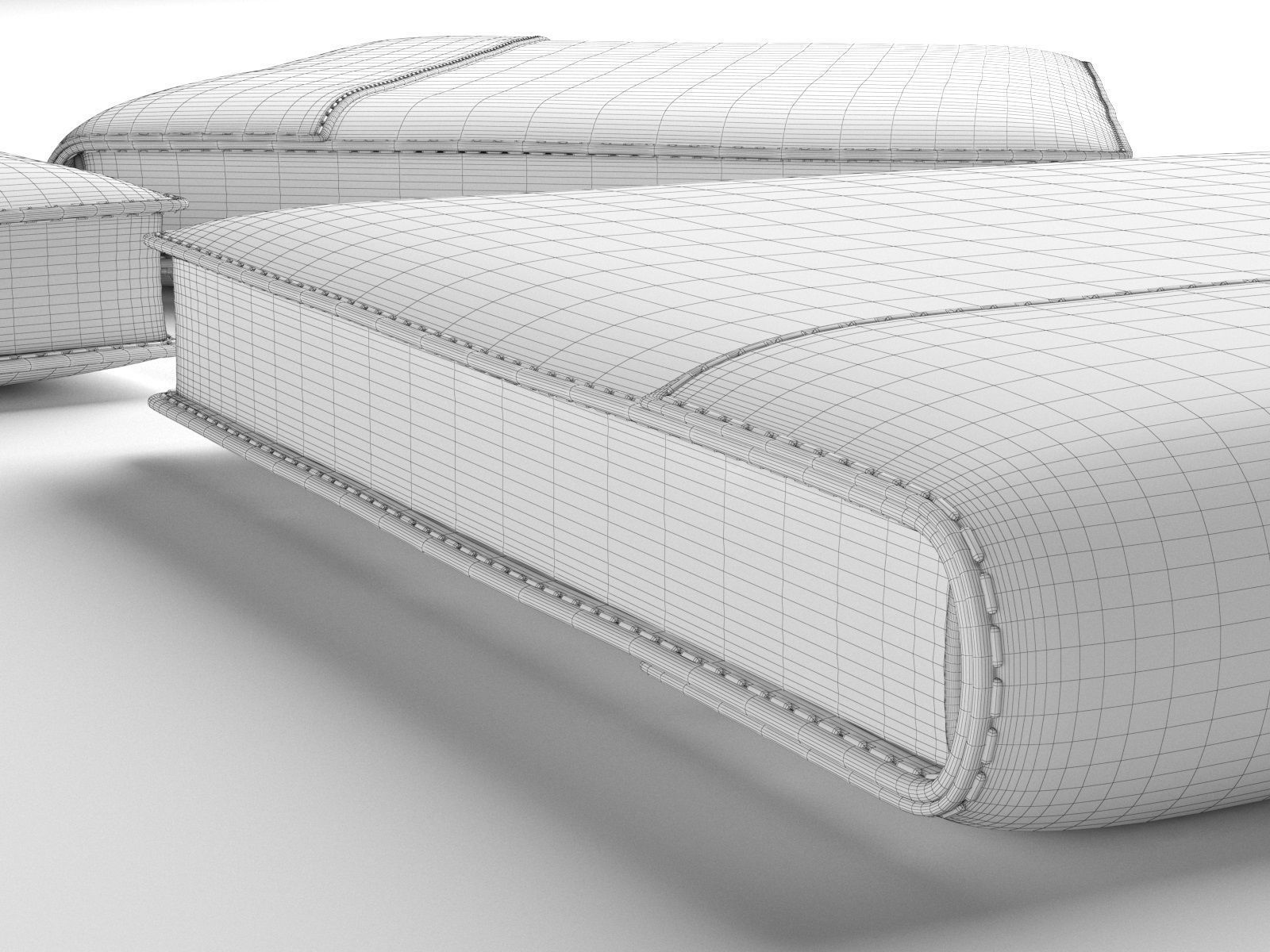 Leather Notebook Set 3D model_4