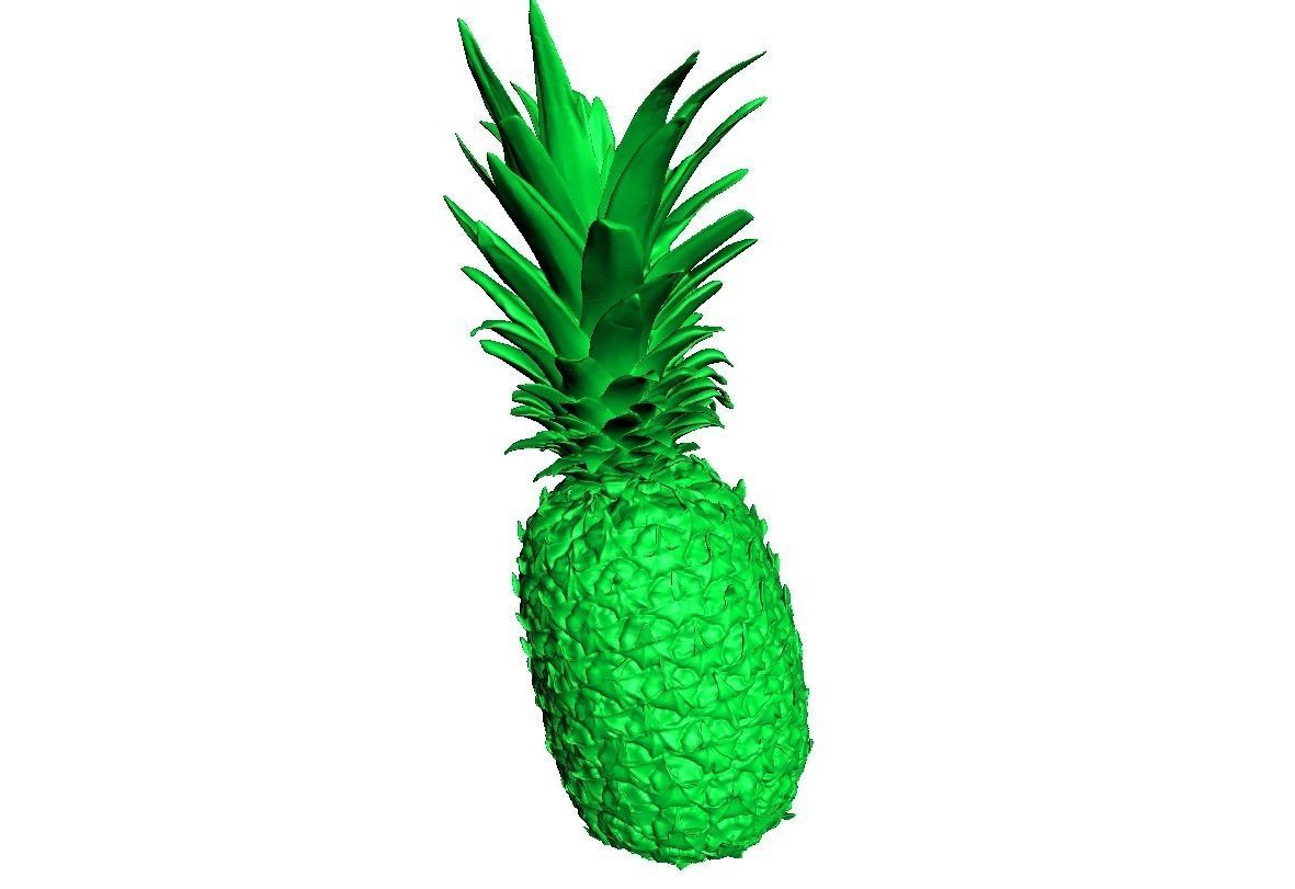 Pineapple Low-poly 3D model_5