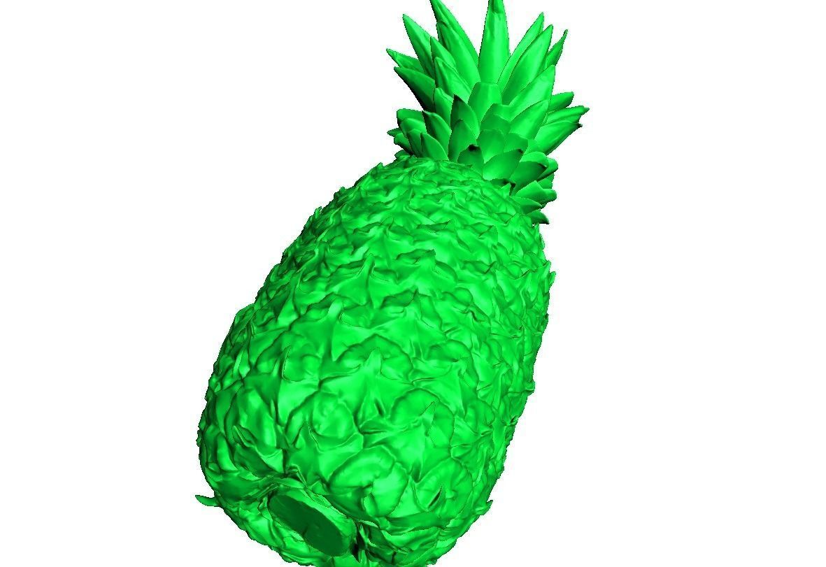 Pineapple Low-poly 3D model_7