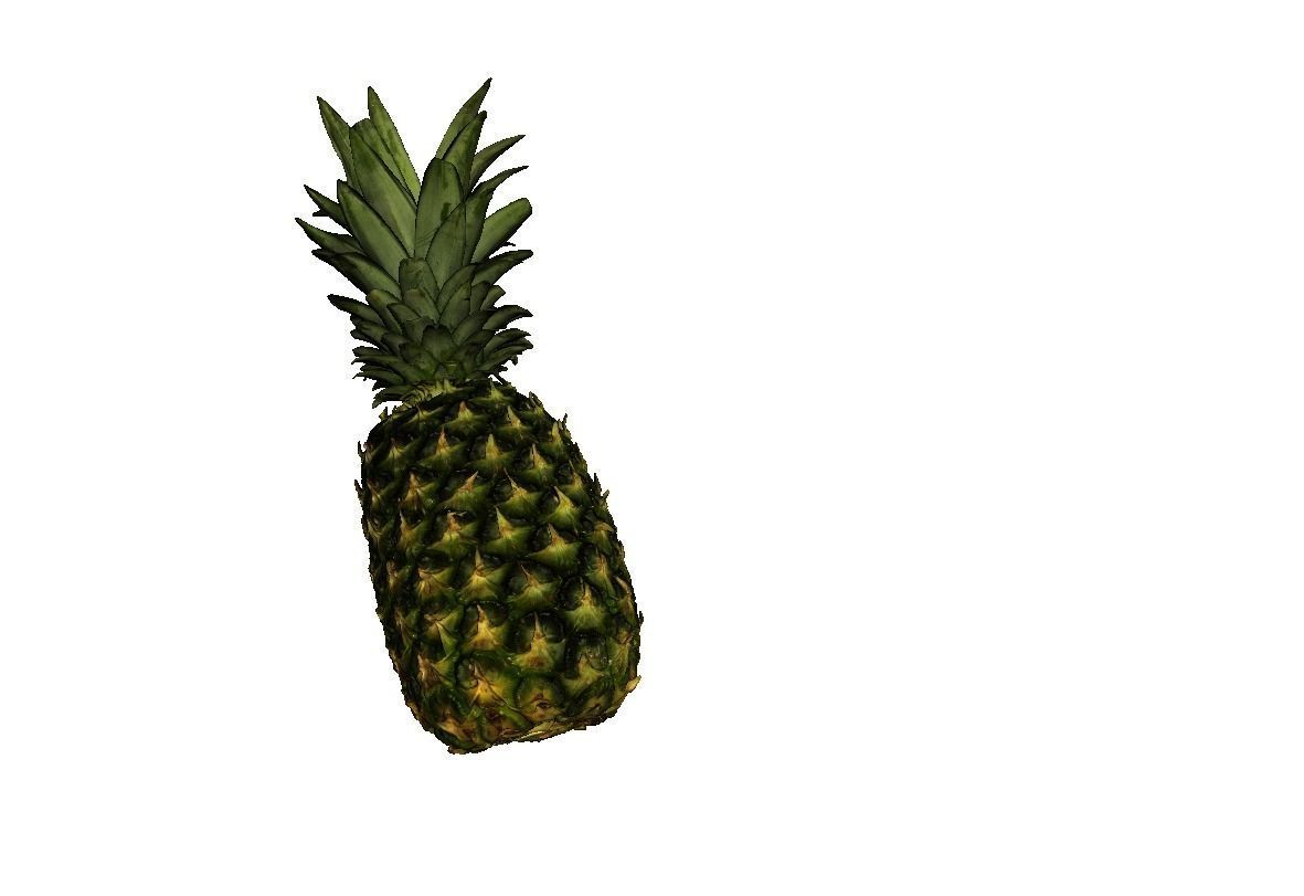 Pineapple Low-poly 3D model_2