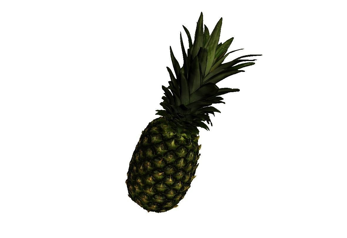 Pineapple Low-poly 3D model_0