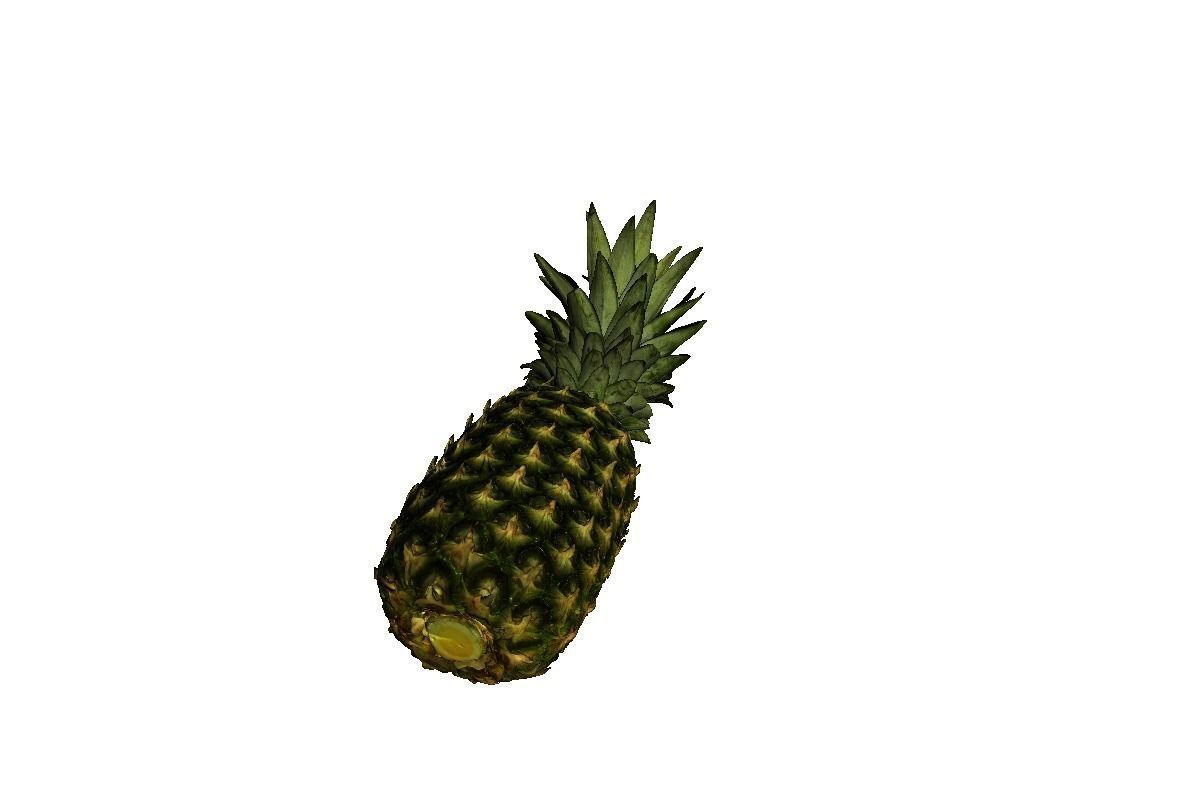Pineapple Low-poly 3D model_4