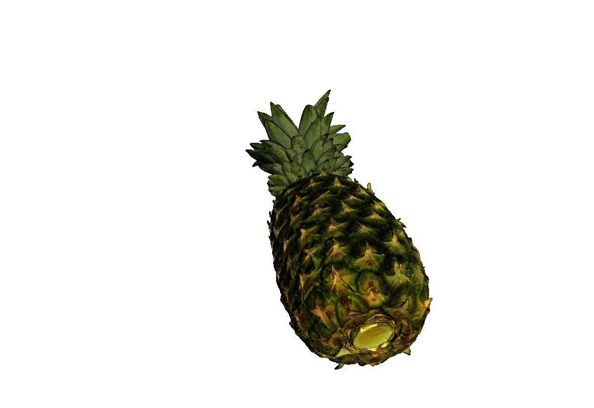 Pineapple Low-poly 3D model_6