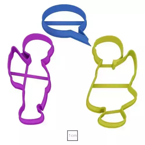 Angels set of professional cookie cutters