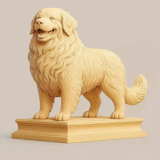 4102 3D Model of Laughing Newfoundland Dog STL DND 3D print model
