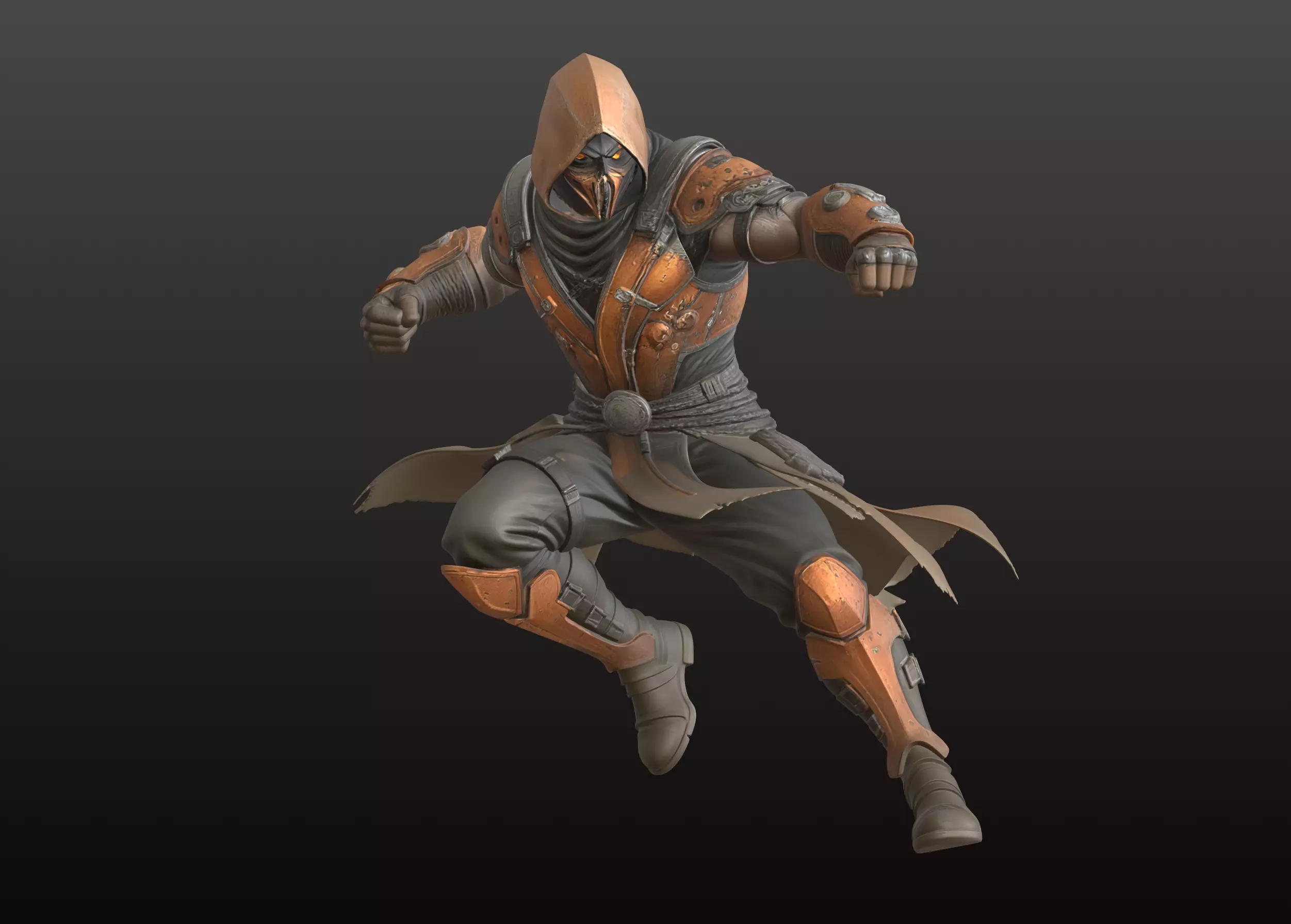 Dynamic Ninja Warrior Figurine 3D print model
