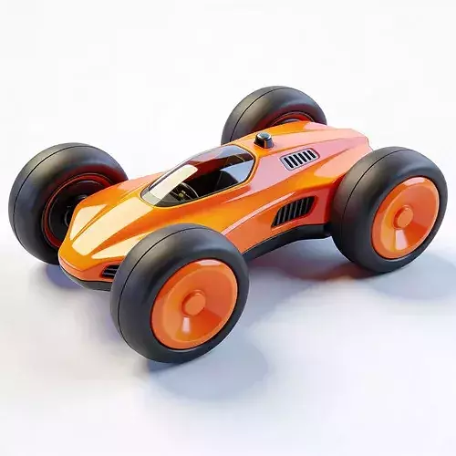 Neon-Pulse Retro Racer 3D Model