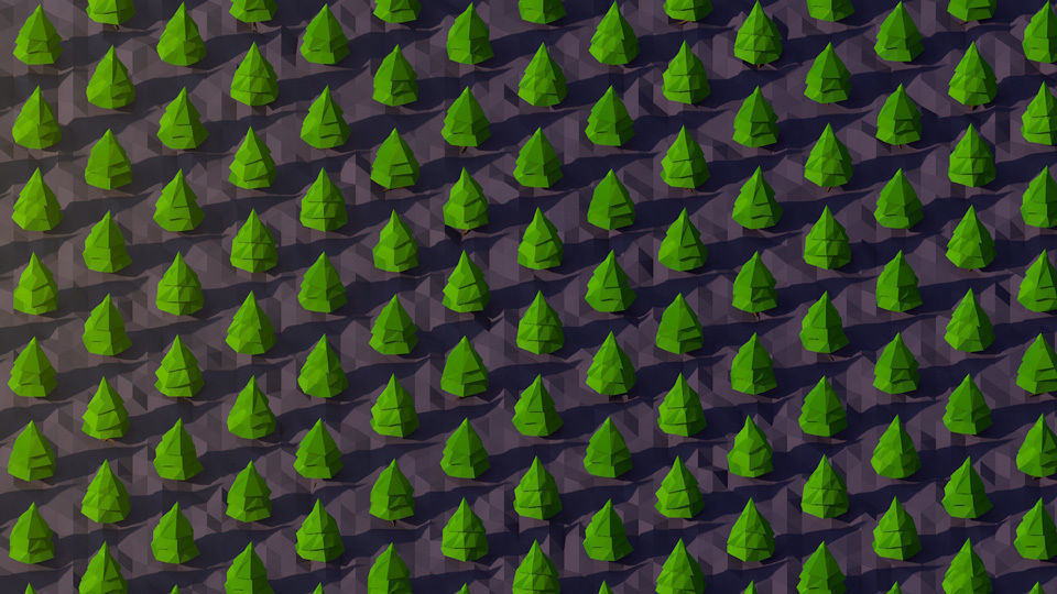 Low Poly Trees Pack 1 Low-poly 3D model_6