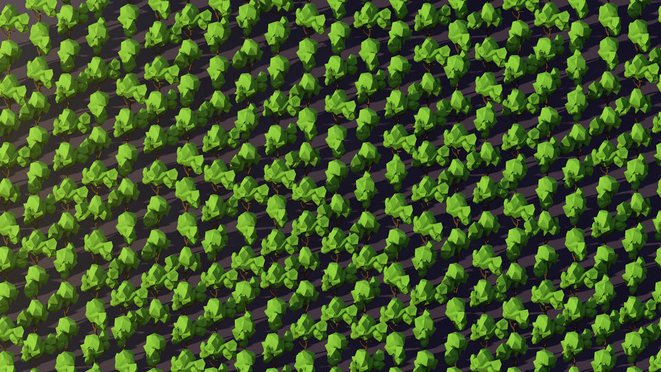 Low Poly Trees Pack 1 Low-poly 3D model_5