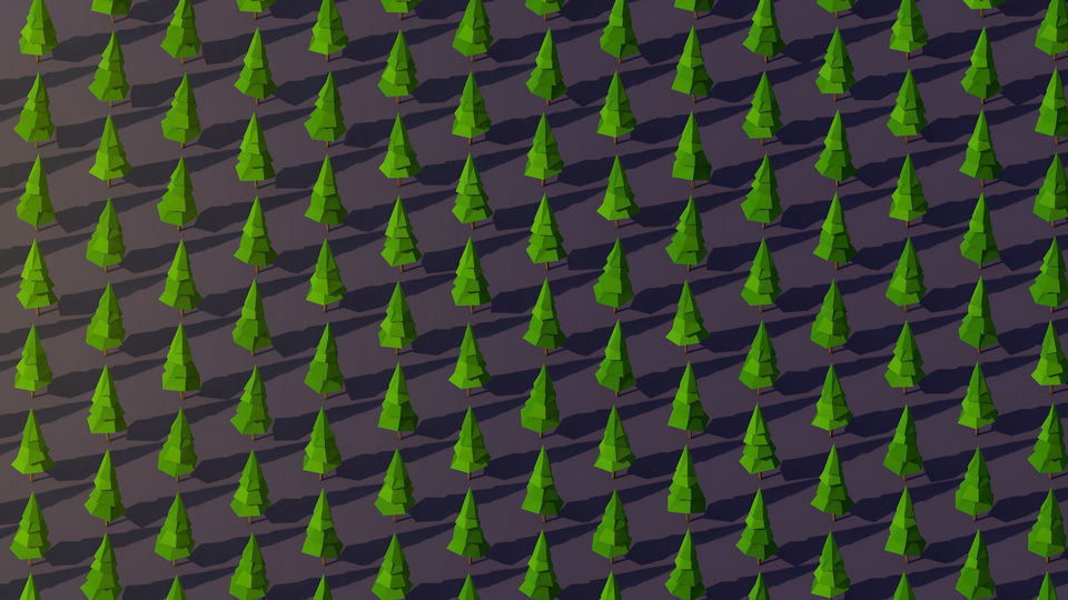 Low Poly Trees Pack 1 Low-poly 3D model_9