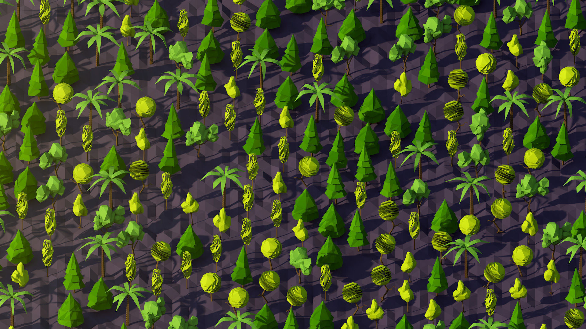 Low Poly Trees Pack 1 Low-poly 3D model_2