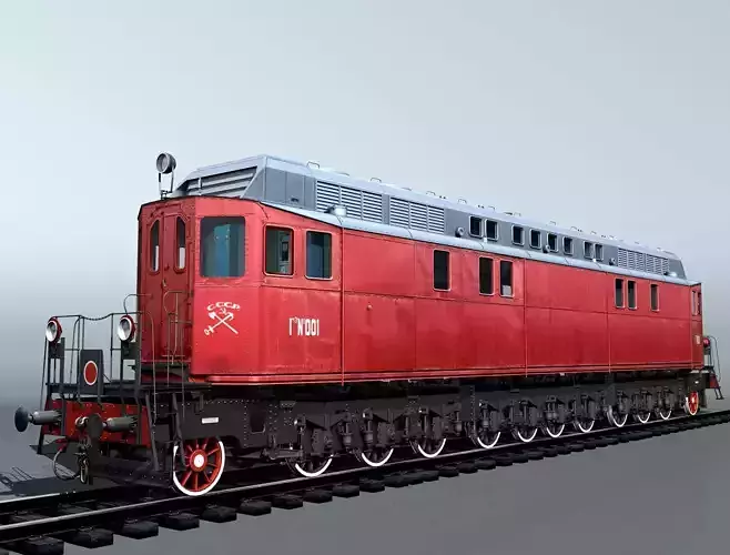 Diesel Locomotive Ge-1 Low-poly 3D model