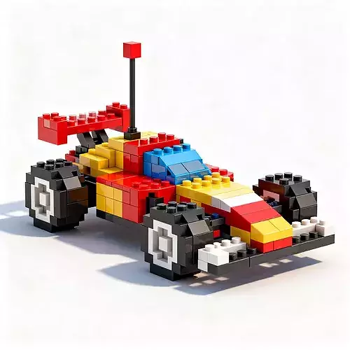 Brick-Built Formula RC Racer 3D Model