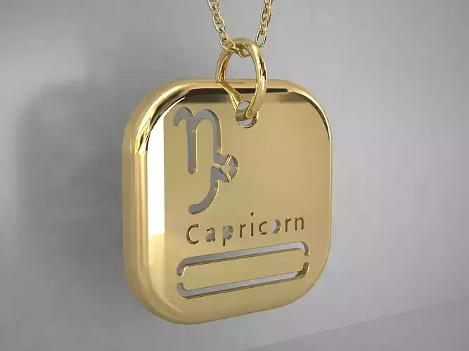 ZodiacSymbols CAPRICORN Birthmonth Pendant December To January