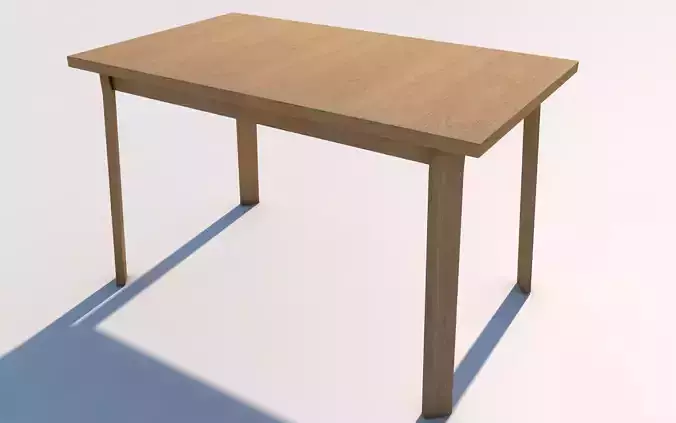 Low Poly UV Mapped  Desk Table Free low-poly 3D model