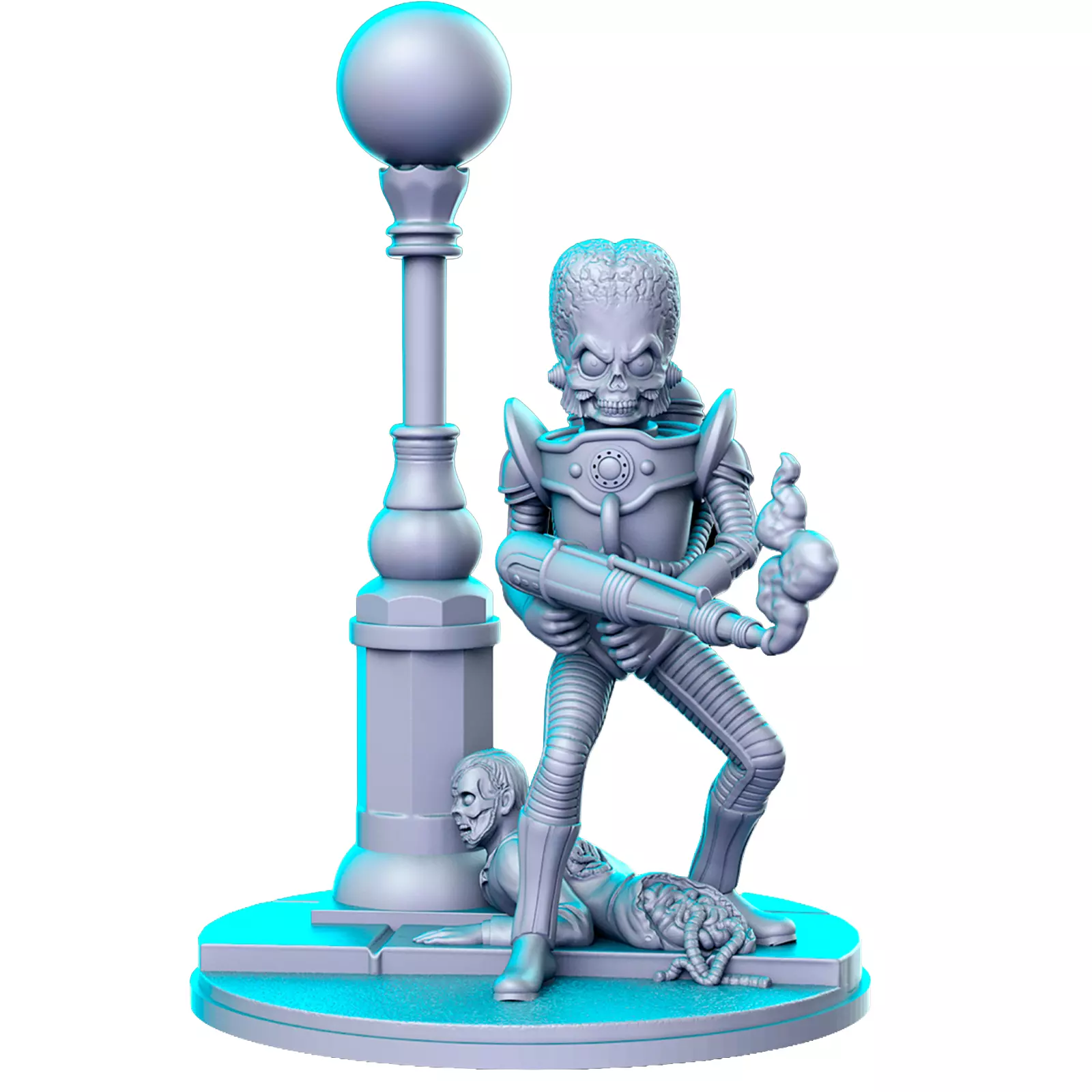 Martian Attack 3D Print STL Miniature RPG 3D print model