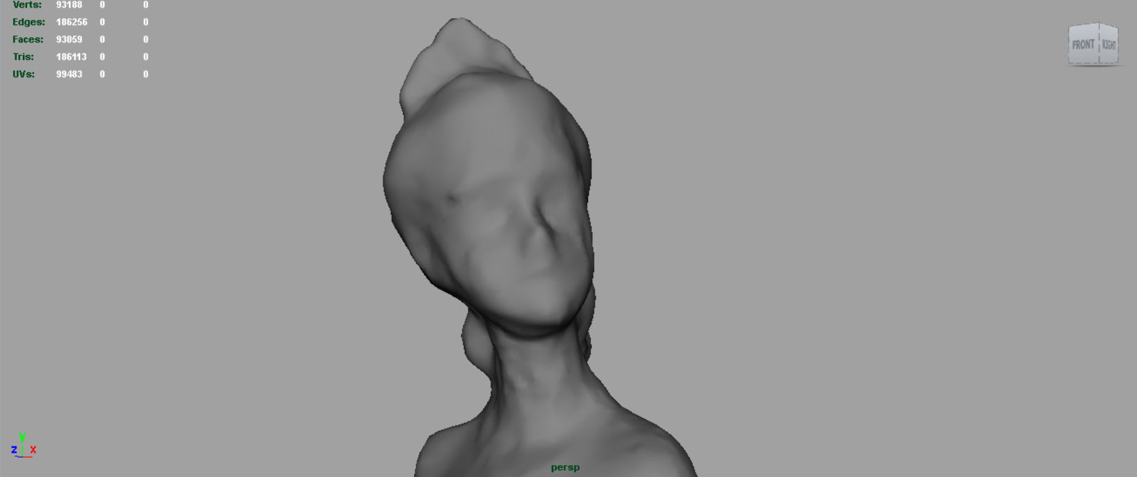 Bride in wedding dress Low-poly 3D model_16