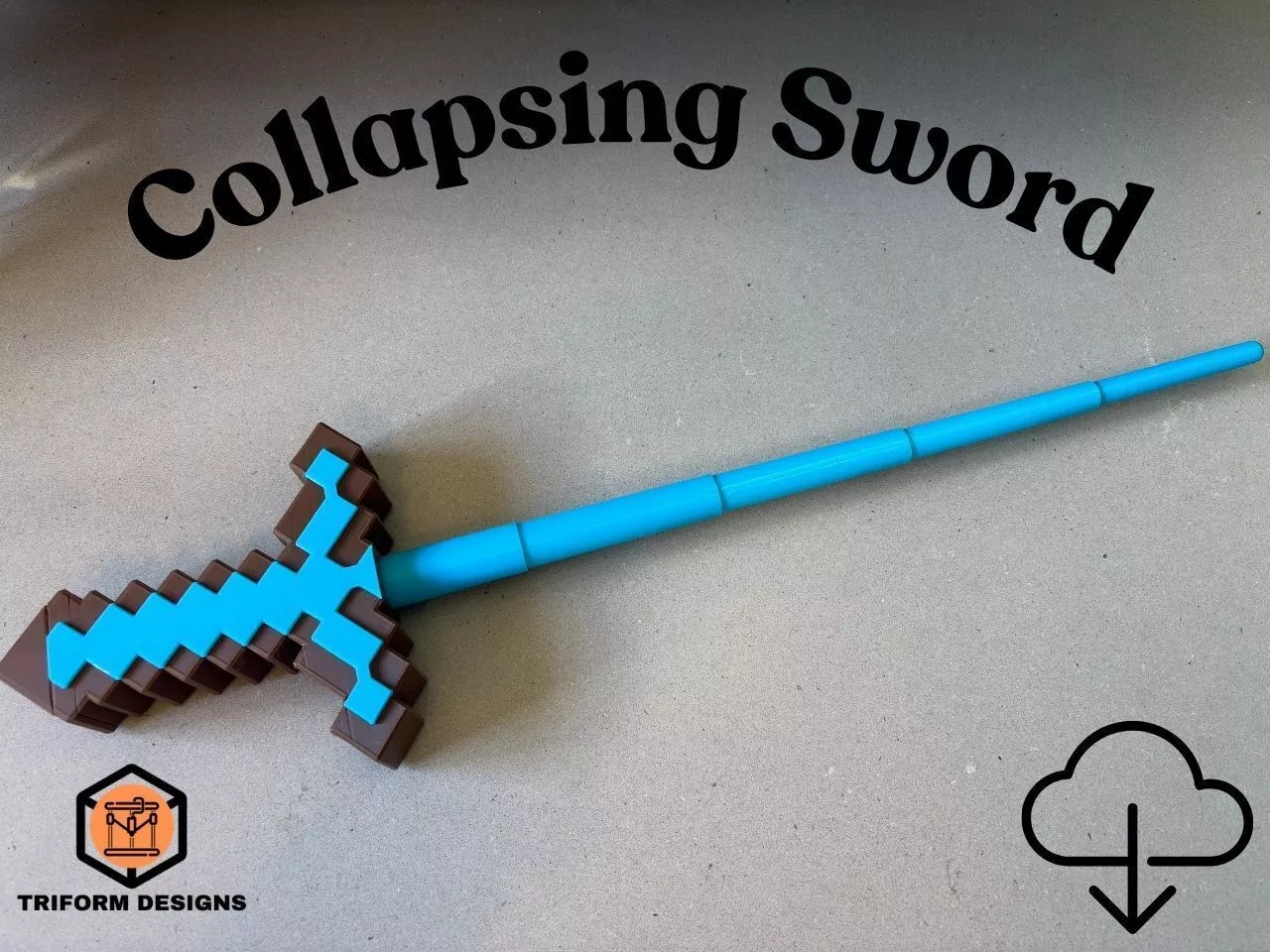 Collapsing Minecraft Sword - Collapsible Sword 3D print model