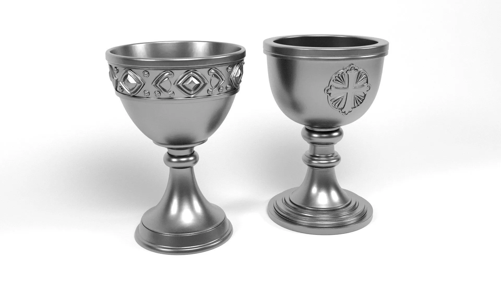 Medieval cups 2 3D print model