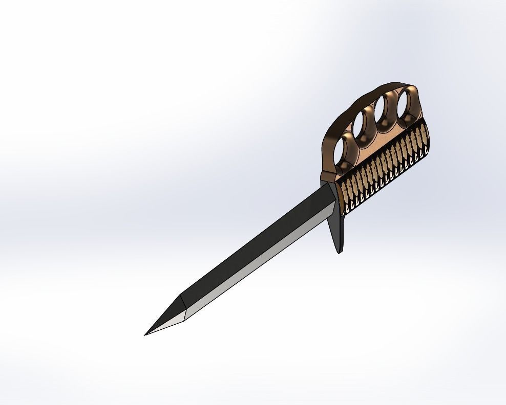 knuckle duster Low-poly 3D model_3