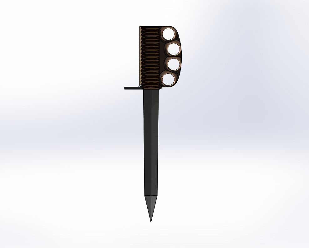 knuckle duster Low-poly 3D model_5